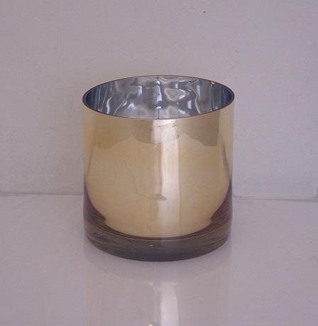 Metallic Cylinder Vase Gold 6